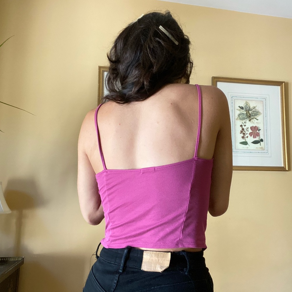Pink Rouched Tank Top - Picture 2 of 2